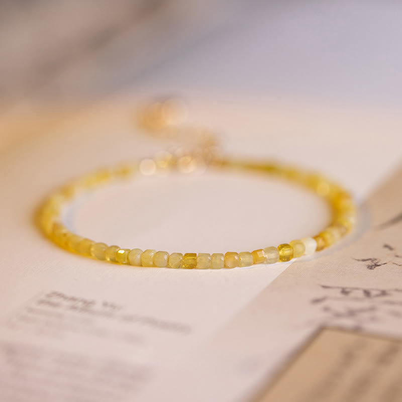 Pulsera de motivación con cuentas ultrafinas de ópalo natural de 2 mm de Buddha Stones - image 1