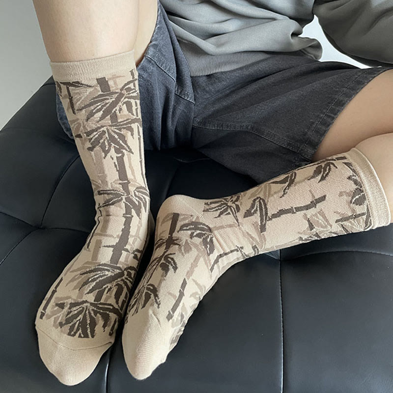 Calcetines de algodón para mujer con diseño floral y caligrafía china de Buddha Stones - image 10