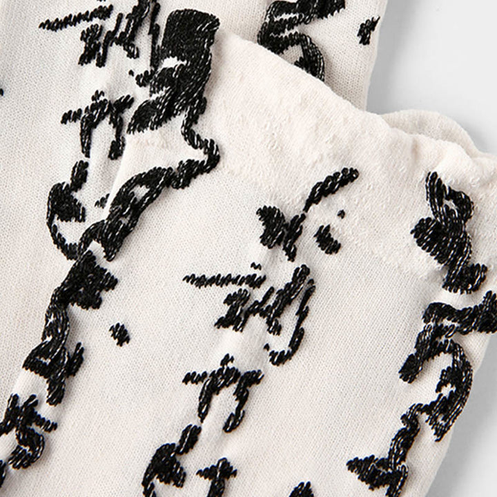Calcetines de algodón para mujer con diseño de caligrafía china y Buddha Stones a juego. - image 10
