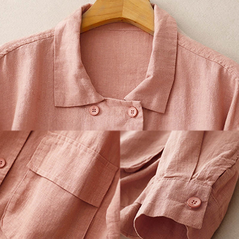 Chaqueta de algodón de manga larga para mujer con diseño de Buddha Stones y bolsillos, cruzada y con estampado de piedras de Buda. - image 21