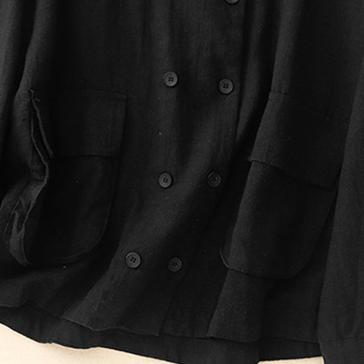 Chaqueta de algodón de manga larga para mujer con diseño de Buddha Stones y bolsillos, cruzada y con estampado de piedras de Buda. - image 16