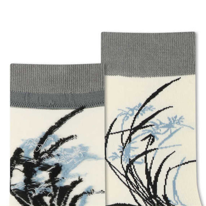 Calcetines informales con diseño de Buddha Stones, velero, ciudad antigua, loto, orquídea, campo, para mujer - image 5