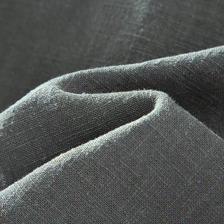 Chaqueta térmica de manga larga Buddha Stones para hombre, de lino y ramio, con forro polar y bolsillos. - image 8