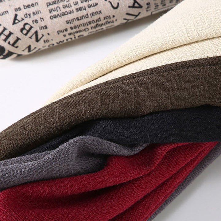 Chaqueta térmica de manga larga con cuello alto, forrada de felpa y de ramio-algodón con bolsillos para hombre de Buddha Stones. - image 19