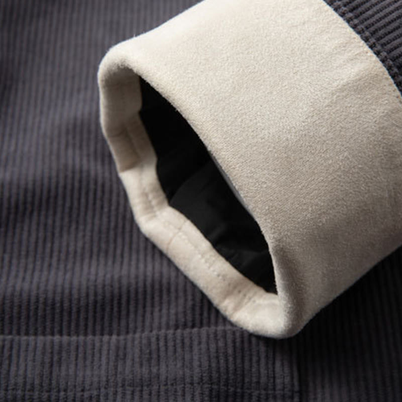 Chaqueta de algodón de manga larga con cuello mandarín y botones de rana para hombre de Buddha Stones, traje Tang con bolsillos - image 6