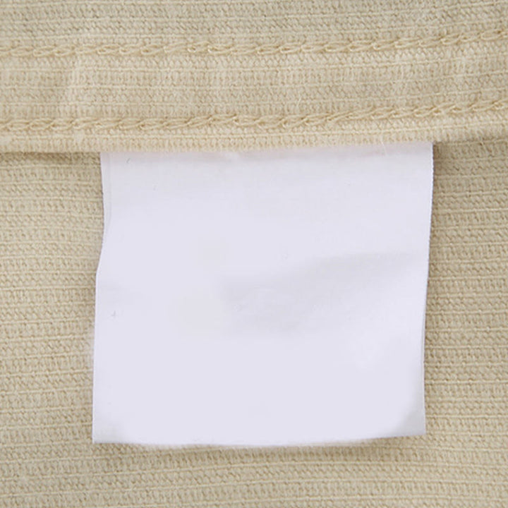 Camisa de pana de algodón puro de manga larga con botones de color liso para hombre de Buddha Stones - image 15