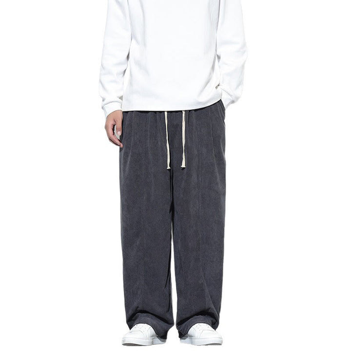 Pantalones harén de pana de algodón puro con cordón ajustable y bolsillos para hombre de Buddha Stones - image 19