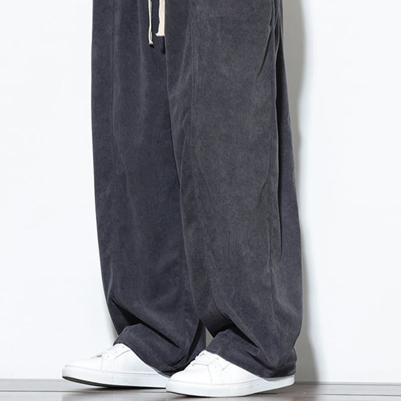 Pantalones harem para hombre de pana pura con cordón ajustable y estampado de Buddha Stones. - image 22