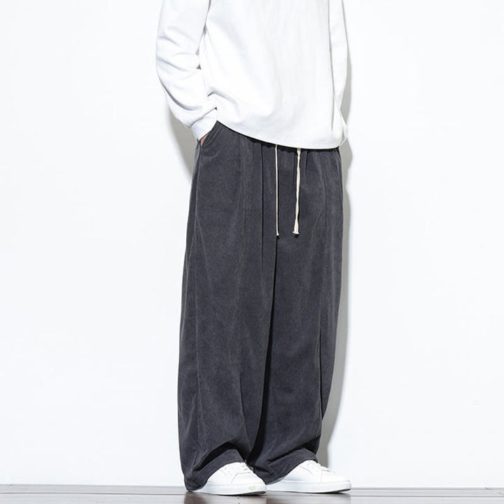 Pantalones harén de pana de algodón puro con cordón ajustable y bolsillos para hombre de Buddha Stones - image 18