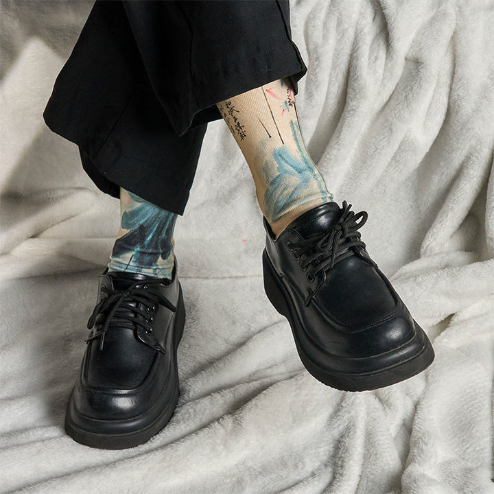 Calcetines unisex con diseño de Buddha Stones, loto, paisaje chino, micro tripulación, para hombre y mujer - image 5