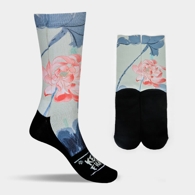 Calcetines unisex con estampado de loto y Buddha Stones para hombre y mujer - image 8