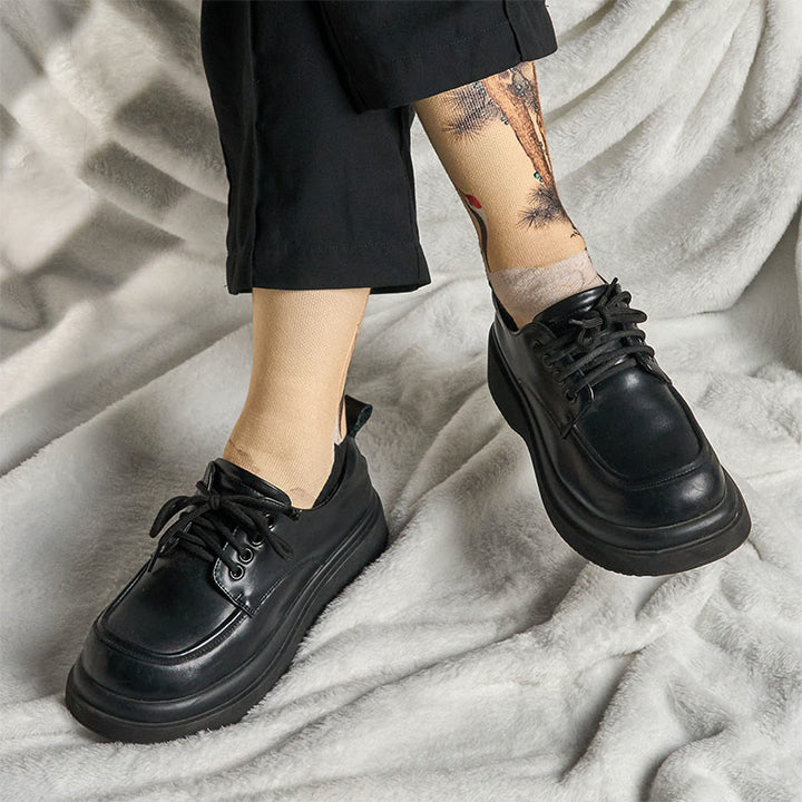 Calcetines unisex con diseño de Buddha Stones, grulla blanca, pinos y montañas, para hombre y mujer - image 6