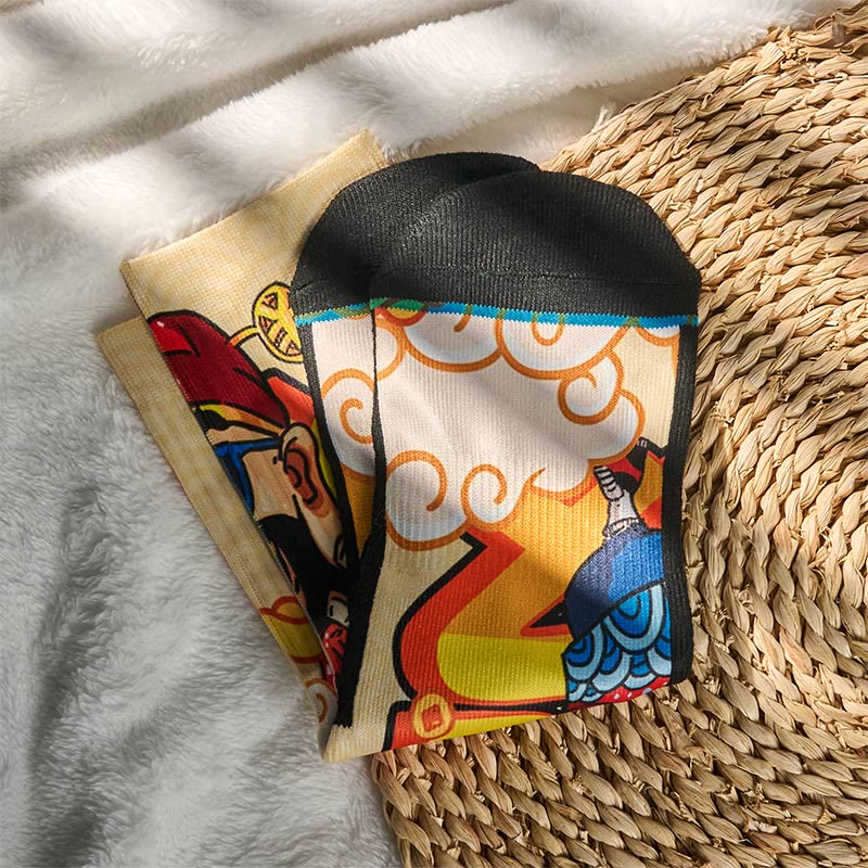 Calcetines unisex con diseño de Buddha Stones, Dios de la Riqueza, sobres rojos, micro lingotes, para hombre y mujer - image 3