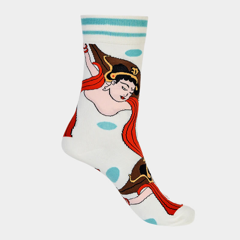 Calcetines informales con diseño Feitian de Dunhuang Buddha Stones para mujer - image 7