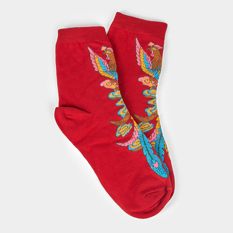 3 pares de calcetines casuales multicolores Phoenix Quarter para mujer de Buddha Stones - image 29