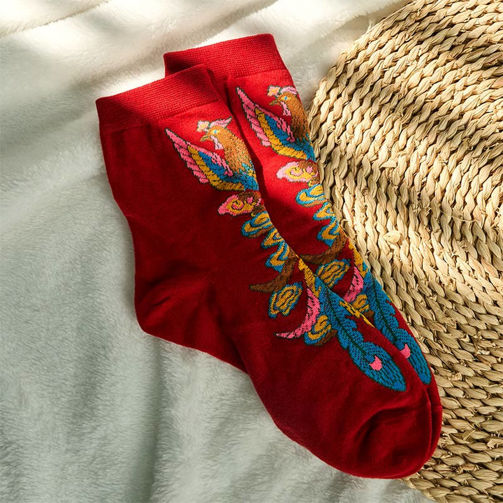 3 pares de calcetines casuales multicolores Phoenix Quarter para mujer de Buddha Stones - image 25
