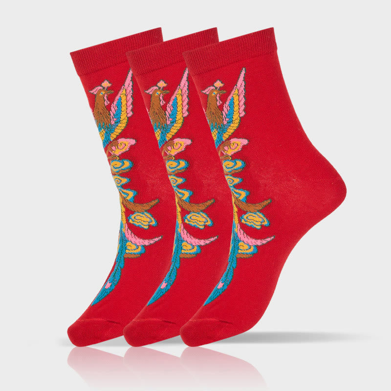 3 pares de calcetines casuales multicolores Phoenix Quarter para mujer de Buddha Stones - image 23
