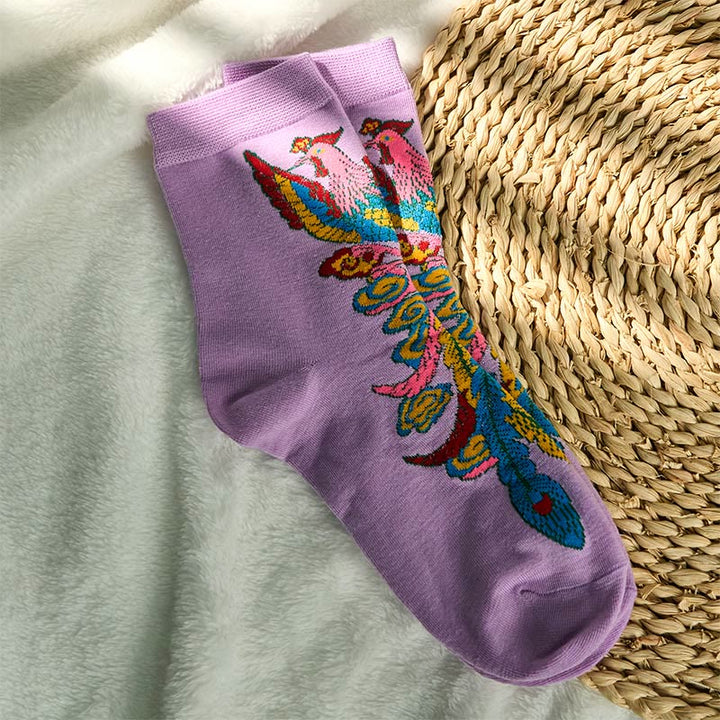 3 pares de calcetines casuales multicolores Phoenix Quarter para mujer de Buddha Stones - image 16