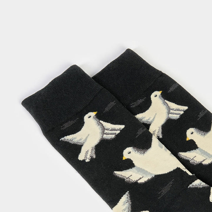 Calcetines unisex de algodón con diseño de palomas y Buddha Stones para hombre y mujer - image 8