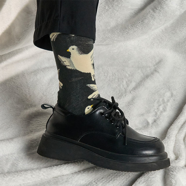 Calcetines unisex de algodón con diseño de palomas y Buddha Stones para hombre y mujer - image 3