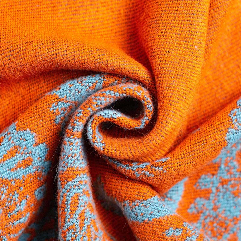 Bufanda unisex térmica y acogedora con estampado de cachemira tibetano de Buddha Stones para otoño e invierno - image 4