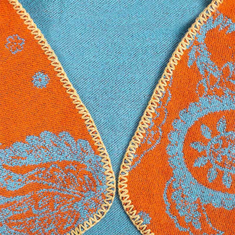 Bufanda unisex térmica y acogedora con estampado de cachemira tibetano de Buddha Stones para otoño e invierno - image 3