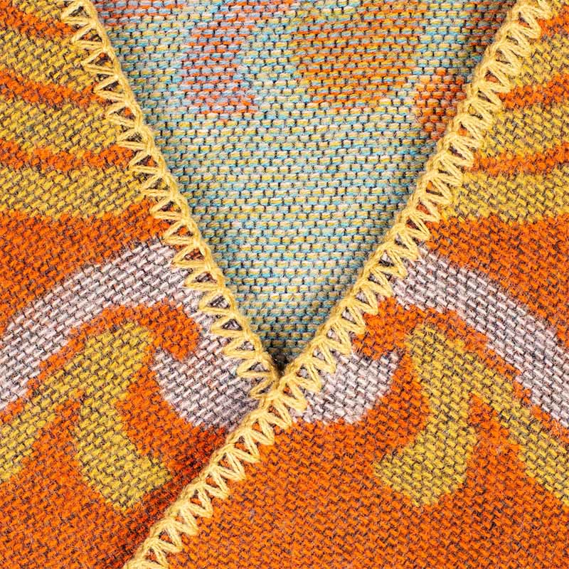 Bufanda chal unisex acogedora con diseño de grulla de nube auspiciosa y frente abierto con Buddha Stones tibetanas - image 1