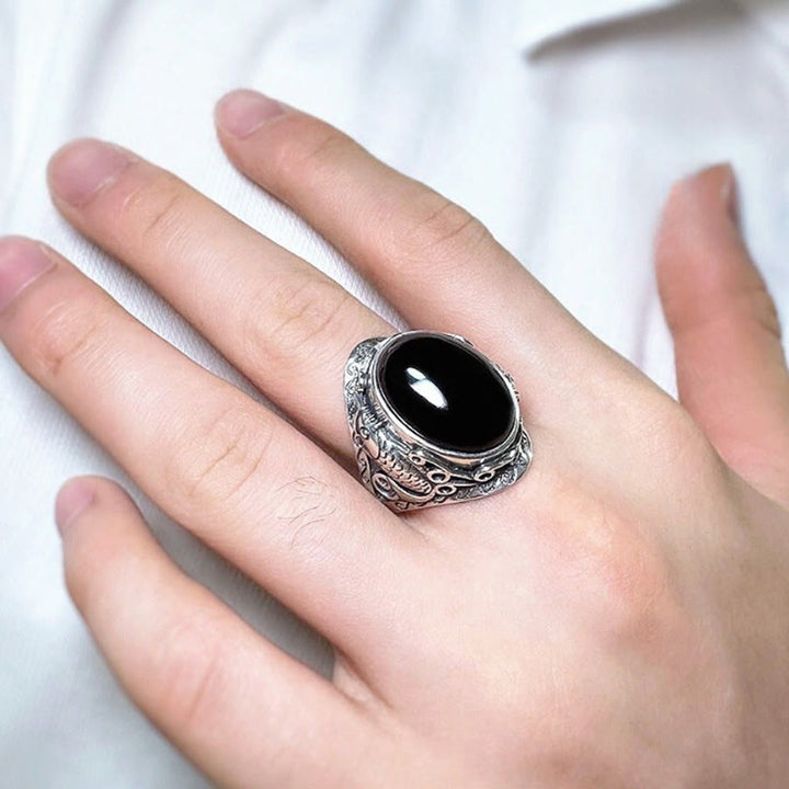 Anillo ajustable con símbolo de fuerza de pez koi y Buddha Stones - image 9