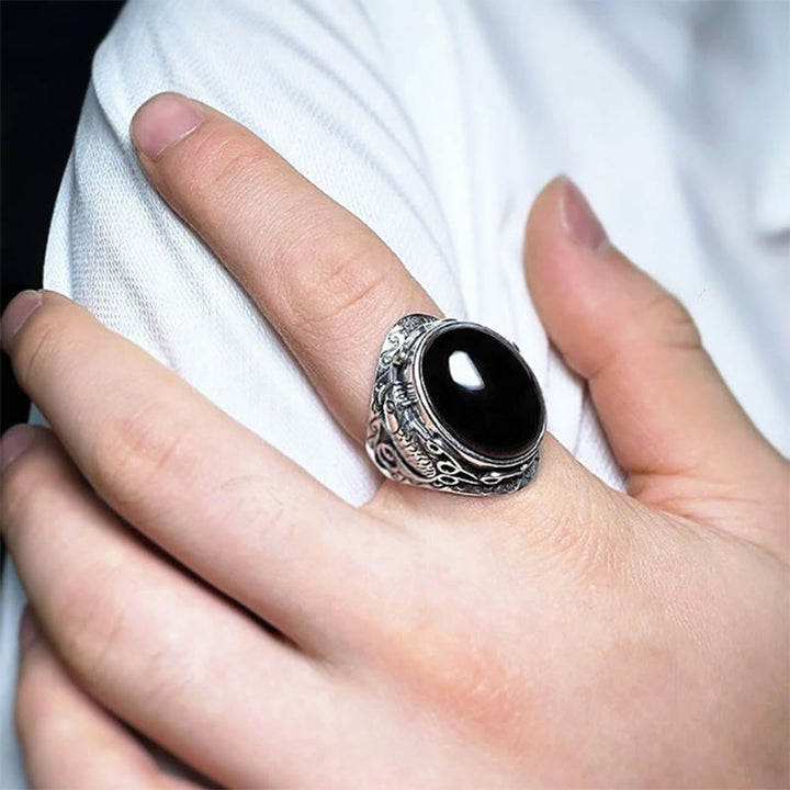 Anillo ajustable con símbolo de fuerza de pez koi y Buddha Stones - image 11