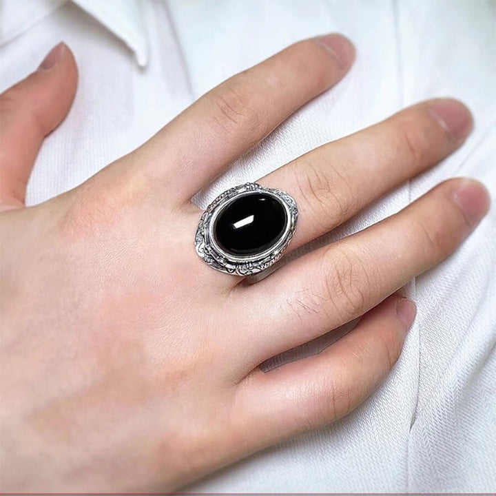 Anillo ajustable con símbolo de fuerza de pez koi y Buddha Stones - image 10