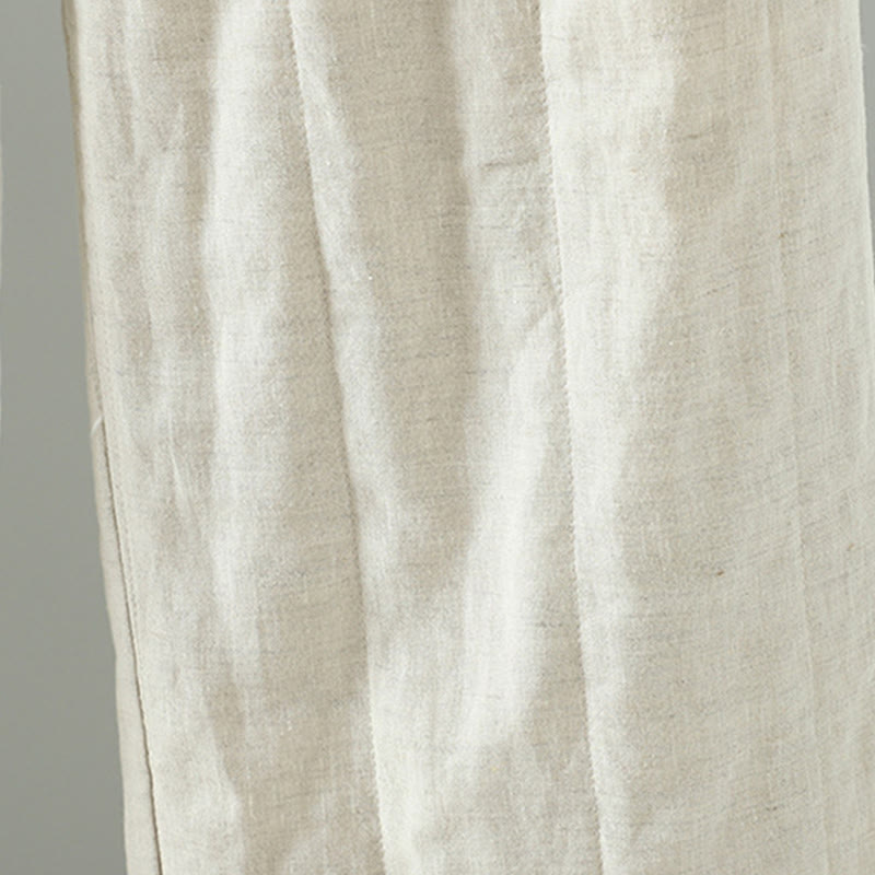 Pantalones anchos de algodón acolchados con botones de rana bordados con Buddha Stones para mujer, con bolsillos - image 12