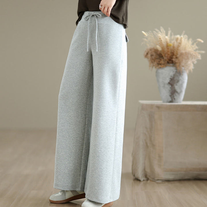 Pantalones anchos de algodón y poliéster con cordón ajustable para mujer con bolsillos y Buddha Stones - image 10