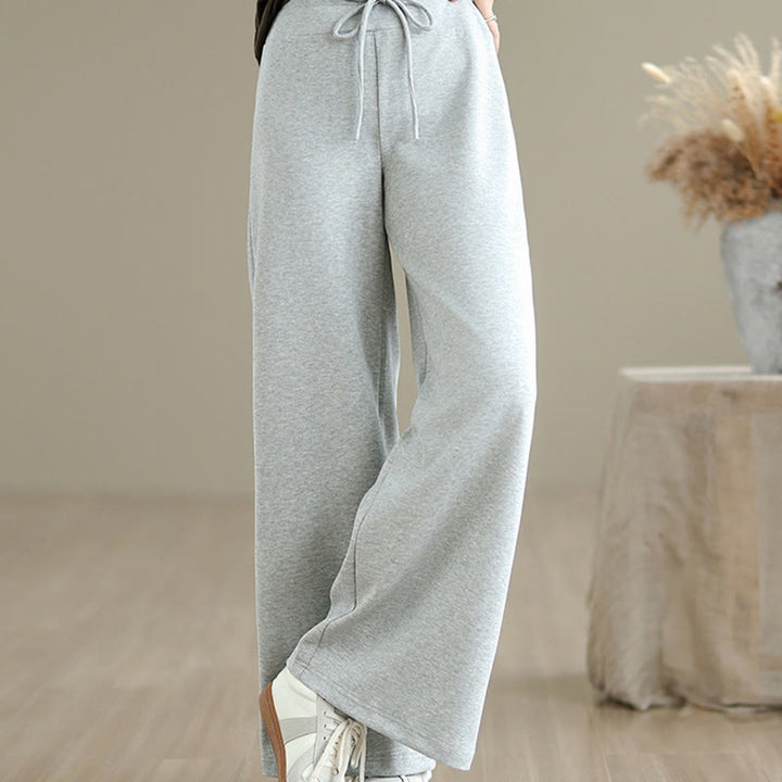 Pantalones anchos de algodón y poliéster con cordón ajustable para mujer con bolsillos y Buddha Stones - image 12