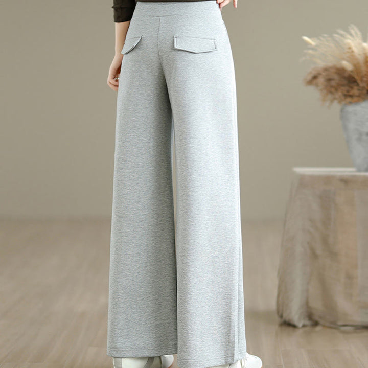 Pantalones anchos de algodón y poliéster con cordón ajustable para mujer con bolsillos y Buddha Stones - image 13