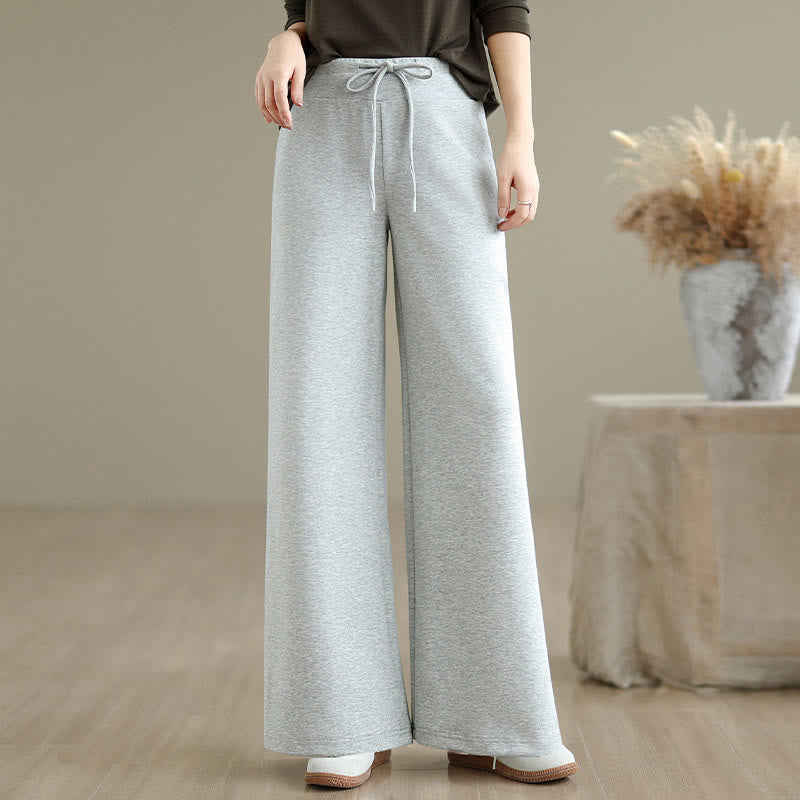 Pantalones anchos de algodón y poliéster con cordón ajustable para mujer con bolsillos y Buddha Stones - image 14