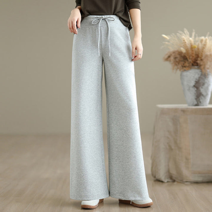 Pantalones anchos de algodón y poliéster con cordón ajustable para mujer con bolsillos y Buddha Stones - image 14