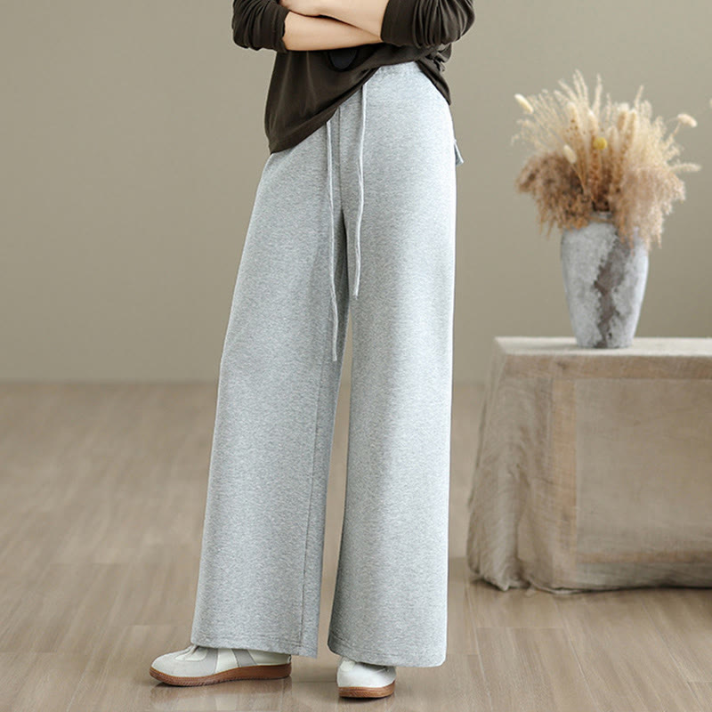 Pantalones anchos de algodón y poliéster con cordón ajustable para mujer con bolsillos y Buddha Stones - image 11