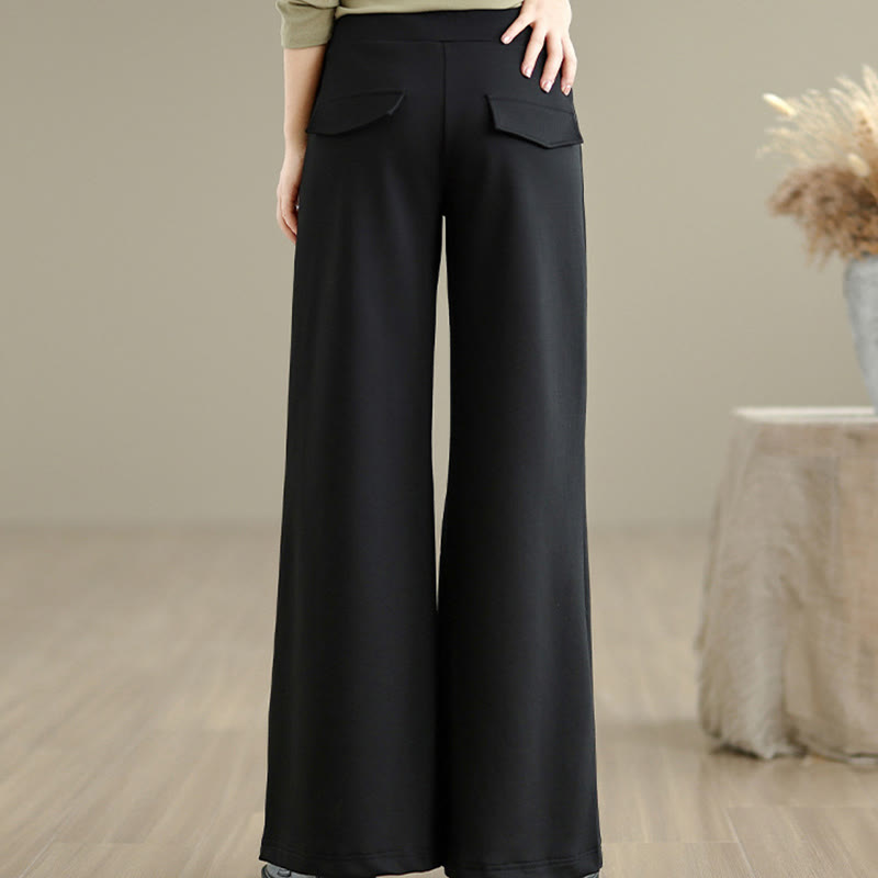 Pantalones anchos de algodón y poliéster con cordón ajustable para mujer con bolsillos y Buddha Stones - image 18
