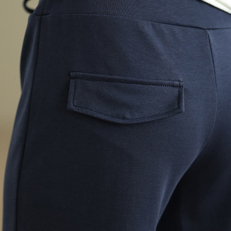 Pantalones anchos de algodón y poliéster con cordón ajustable para mujer con bolsillos y Buddha Stones - image 6