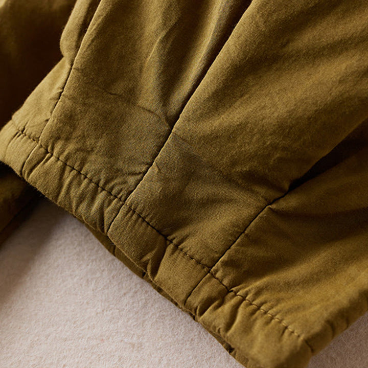 Pantalones harén gruesos con bolsillos para mujer, diseño de Buddha Stones - image 6