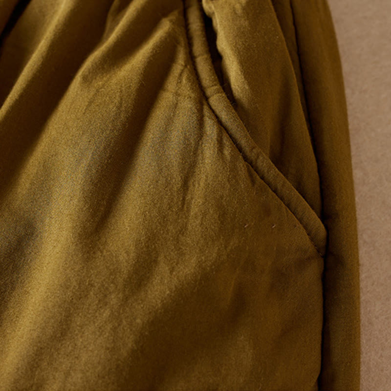 Pantalones harén gruesos con bolsillos para mujer, diseño de Buddha Stones - image 5