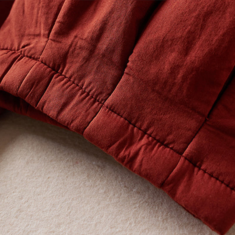 Pantalones harén gruesos con bolsillos para mujer, diseño de Buddha Stones - image 19