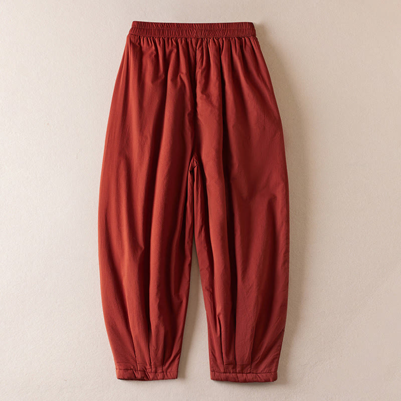 Pantalones harén gruesos con bolsillos para mujer, diseño de Buddha Stones - image 16