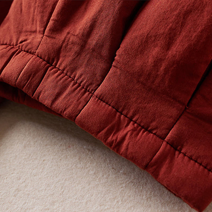 Pantalones harén gruesos con bolsillos para mujer, diseño de Buddha Stones - image 19