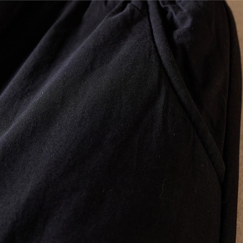 Pantalones harén gruesos con bolsillos para mujer, diseño de Buddha Stones - image 26