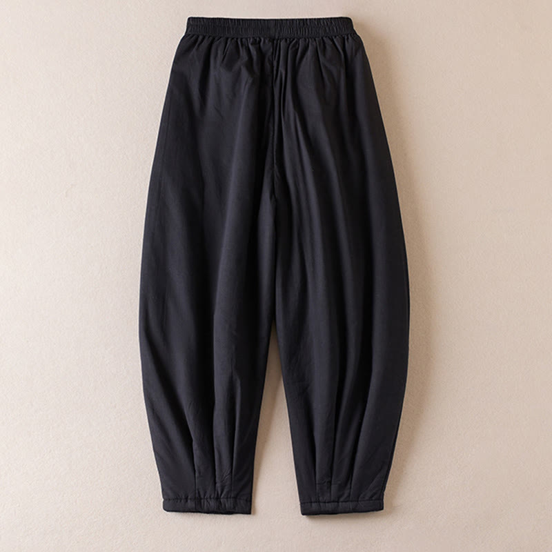 Pantalones harén gruesos con bolsillos para mujer, diseño de Buddha Stones - image 23