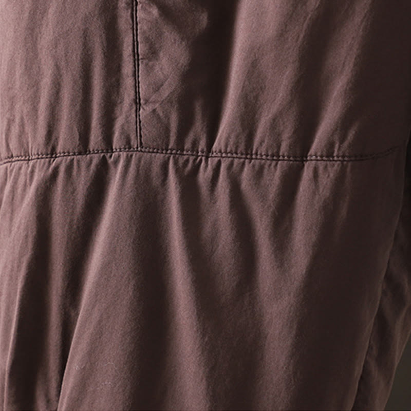 Pantalones harén para mujer con bolsillos y diseño liso y cálido de Buddha Stones - image 10