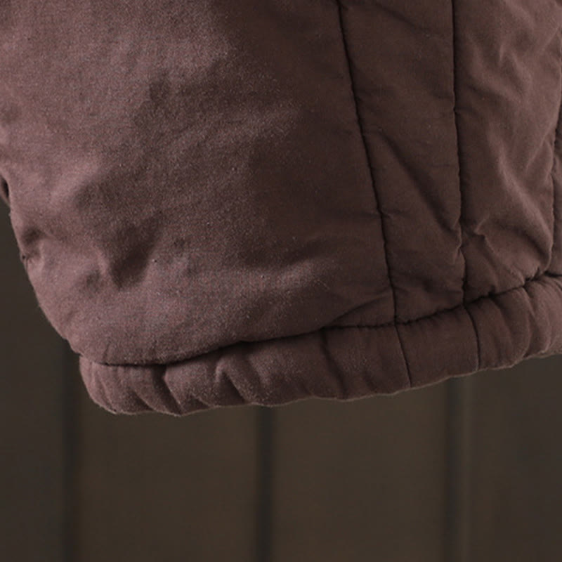 Pantalones harén para mujer con bolsillos y diseño liso y cálido de Buddha Stones - image 11