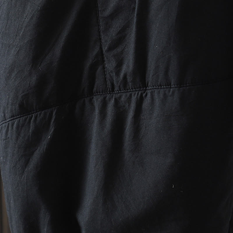 Pantalones harén para mujer con bolsillos y diseño liso y cálido de Buddha Stones - image 14