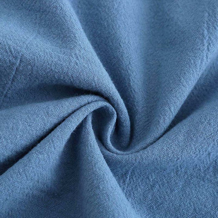 Conjunto de 2 piezas de camisa de manga larga con bolsillos y pantalones con cordón para meditación, de algodón y lino, con Buddha Stones , para mujer - image 22